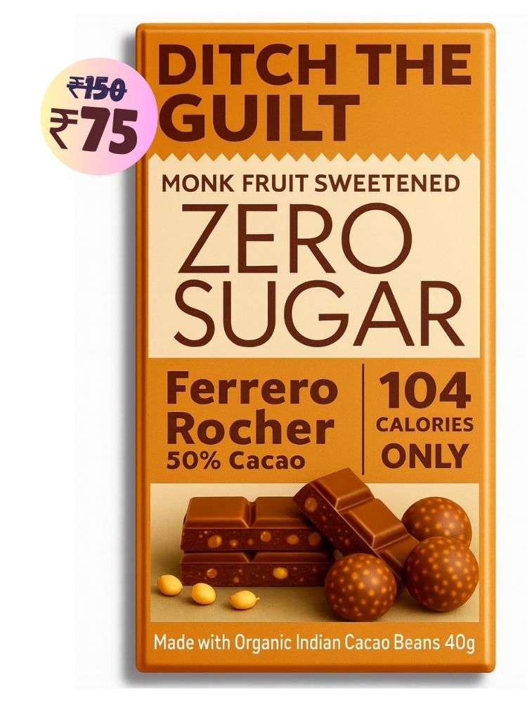 Ferrero rocher • 104 Calories • Sugar Free Dark Chocolate • 40g