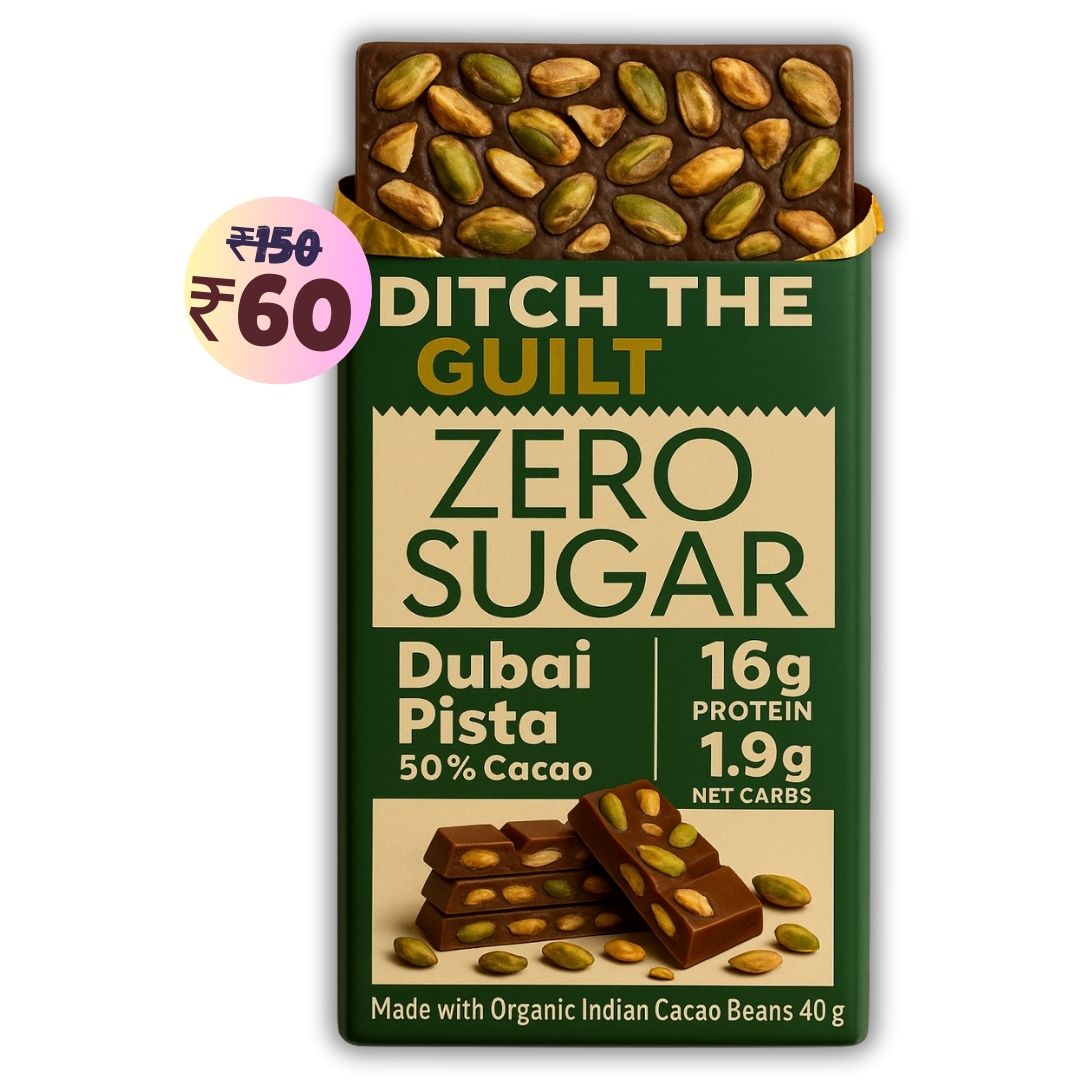 Dubai Pista • 16g protein • Sugar Free Dark Chocolate • 40g bar