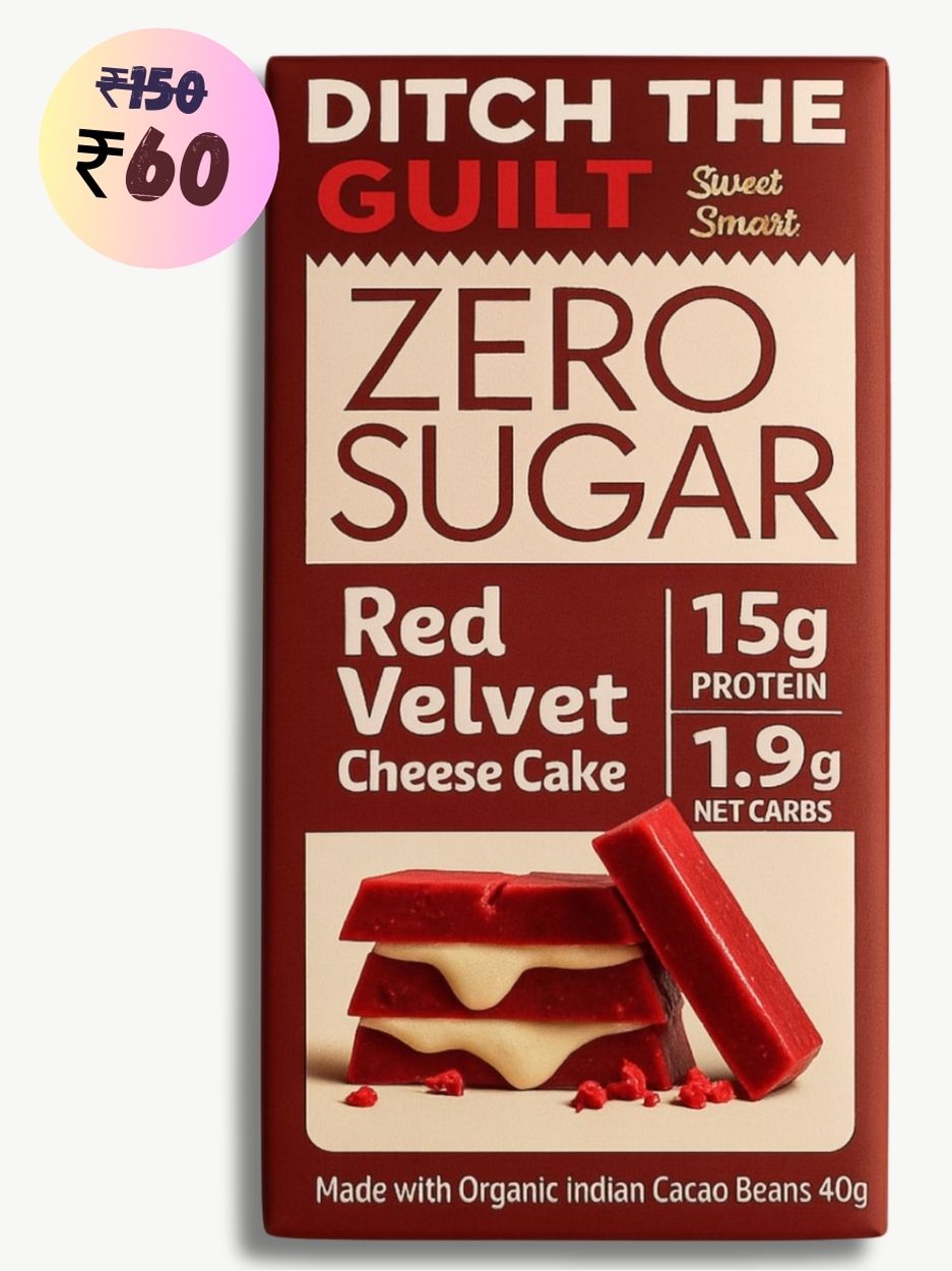 Red Velvet Cheese Cake •  15g Protein •  Sugar Free White Chocolate • 40g
