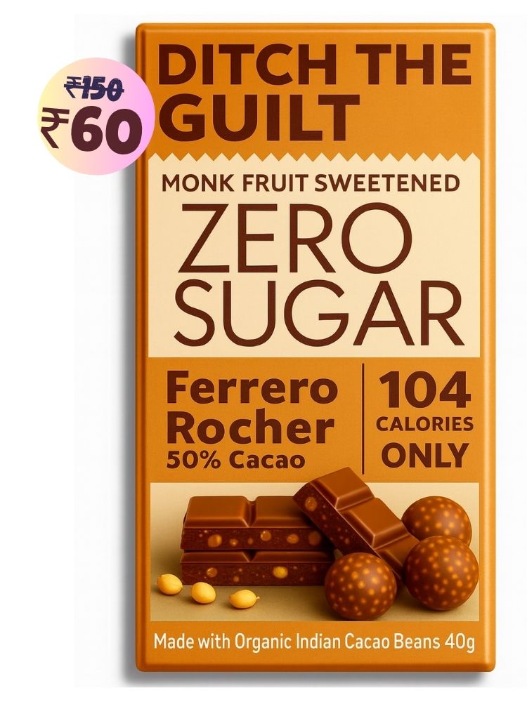 Ferrero rocher • 104 Calories • Sugar Free Dark Chocolate • 40g