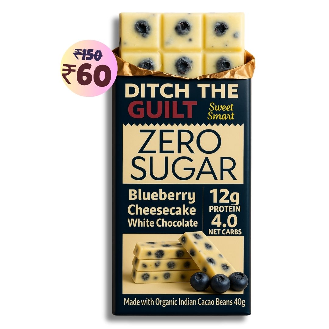 Blueberry Cheese Cake • 12g Protein • Sugar Free Dark Chocolate • 40g bar