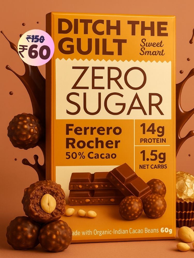 Ferrero rocher • 14g Protein • Sugar Free Dark Chocolate • 60g