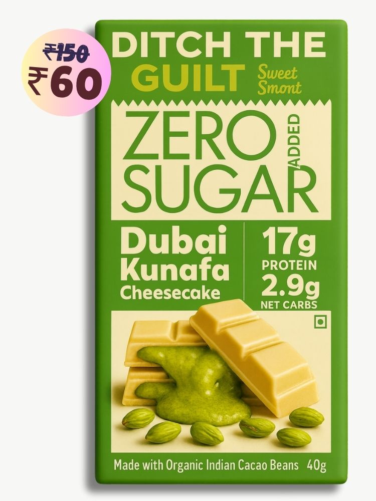 Dubai Kunafa Cheese Cake • 17g Protein • Sugar Free White Chocolate • 40g