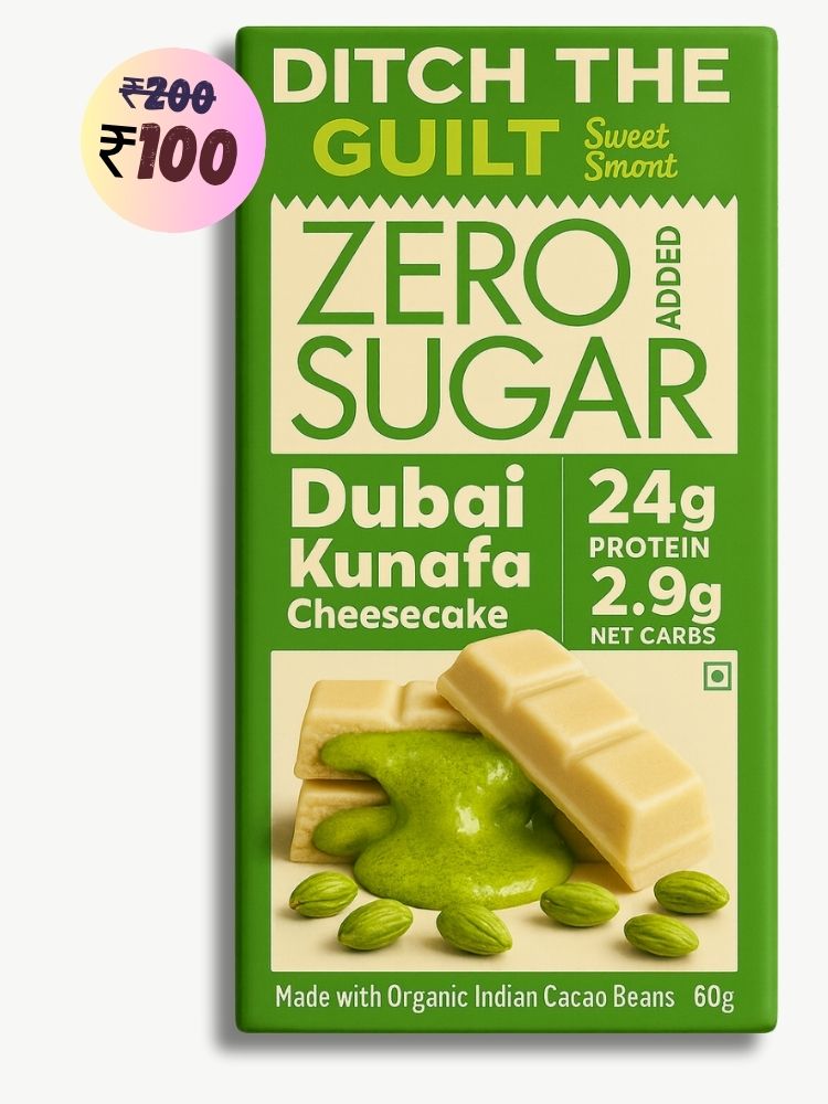 Dubai Kunafa Cheese Cake • 24g Protein • Sugar Free White Chocolate • 60g