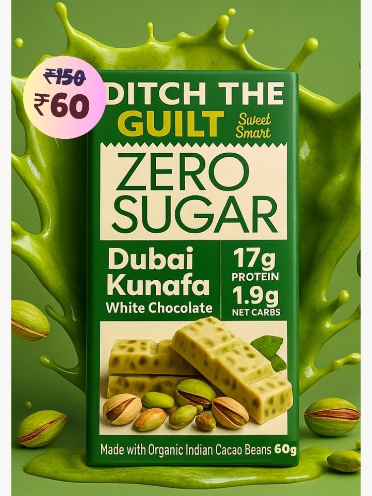 Dubai Kunafa Cheese Cake • 17g Protein • Sugar Free White Chocolate • 60g
