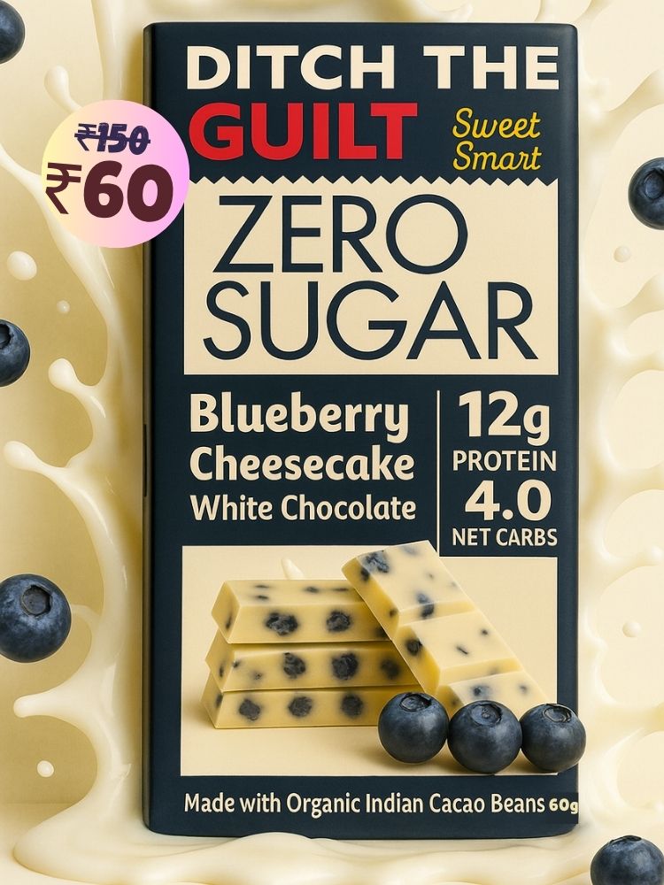 Blueberry Cheese Cake • 12g Protein • Sugar Free White Chocolate • 60g