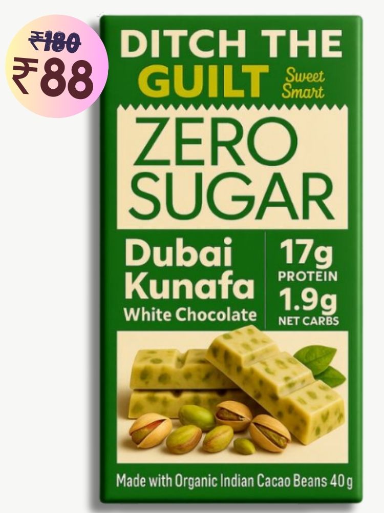 Kunafa Cheese Cake • 17g Protein • Sugar Free White Chocolate • 40g