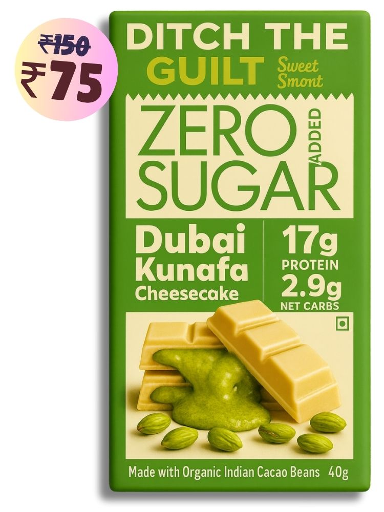 Viral Kunafa Cheese Cake • 17g Protein • Sugar Free White Chocolate • 40g