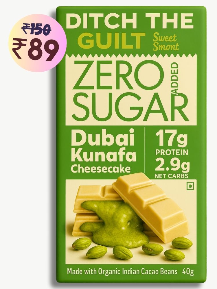 Viral Kunafa Cheese Cake • 17g Protein • Sugar Free White Chocolate • 40g