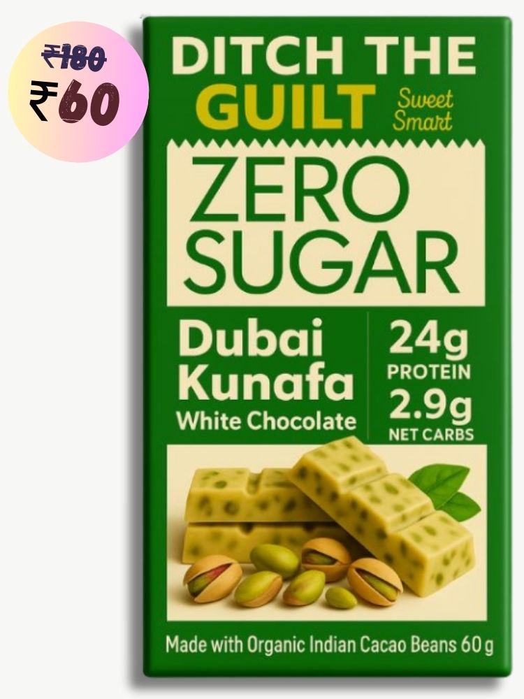 Dubai Kunafa Cheese Cake • 24g Protein • Sugar Free White Chocolate • 60g