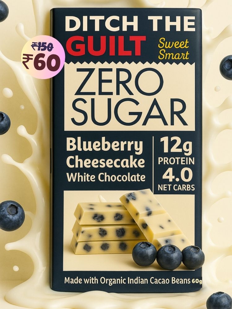 Blueberry Cheese Cake • 12g Protein • Sugar Free White Chocolate • 60g