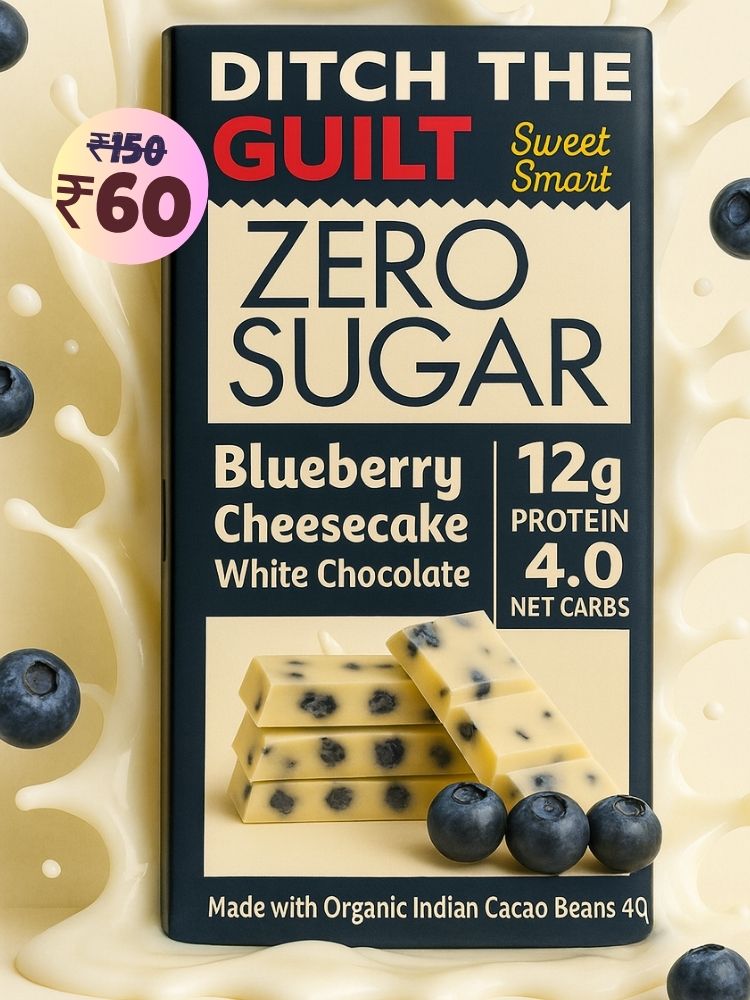 Blueberry Cheese Cake • 12g Protein • Sugar Free White Chocolate • 40g