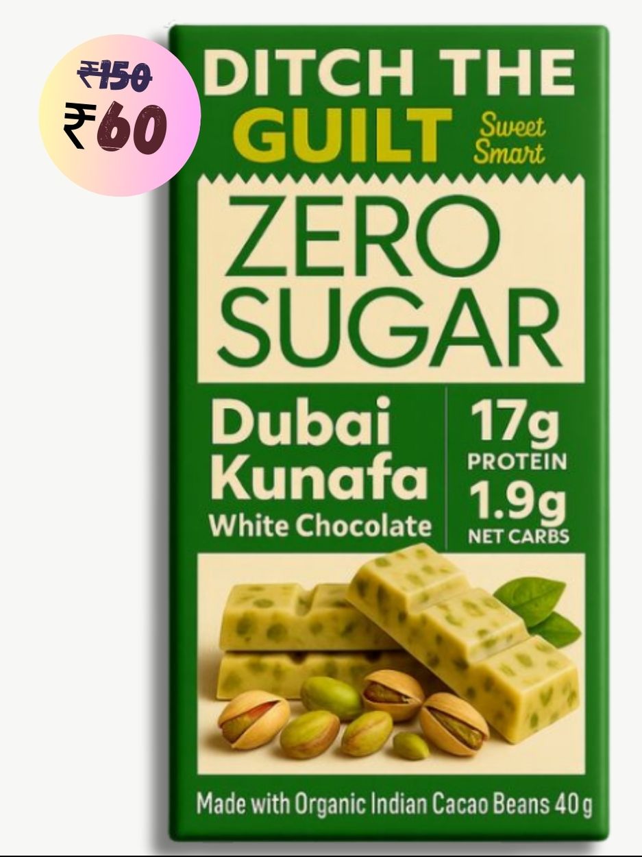 Dubai Kunafa Cheese Cake • 17g Protein • Sugar Free White Chocolate • 40g