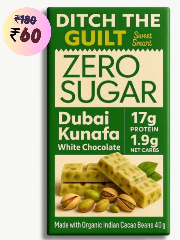 Dubai Kunafa Cheese Cake • 17g Protein • Sugar Free White Chocolate • 40g