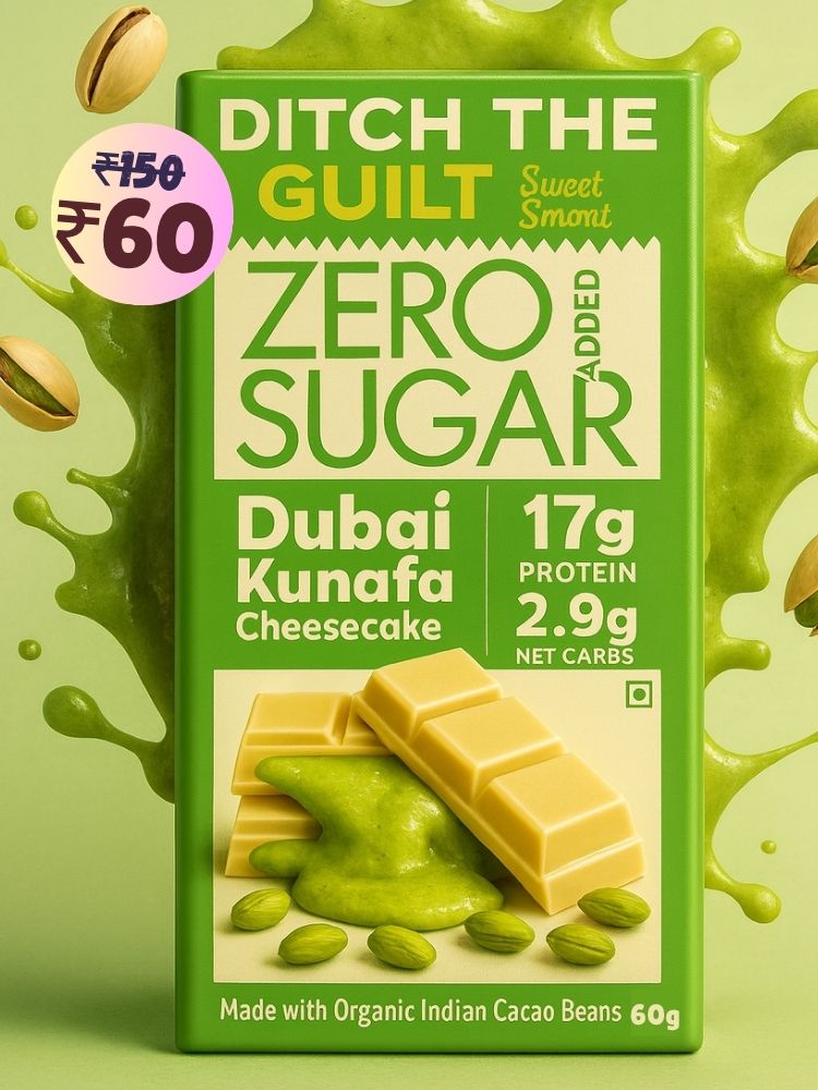 Dubai Kunafa Cheese Cake • 17g Protein • Sugar Free White Chocolate • 60g