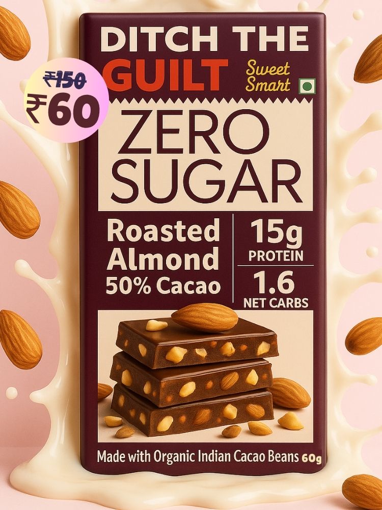 Roasted California Almonds  • 15g Protein •  Sugar Free Dark Chocolate • 60g
