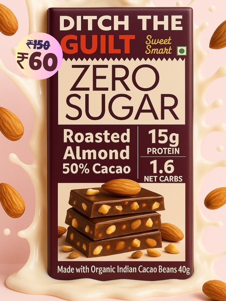 Roasted California Almonds  • 15g Protein •  Sugar Free Dark Chocolate • 40g