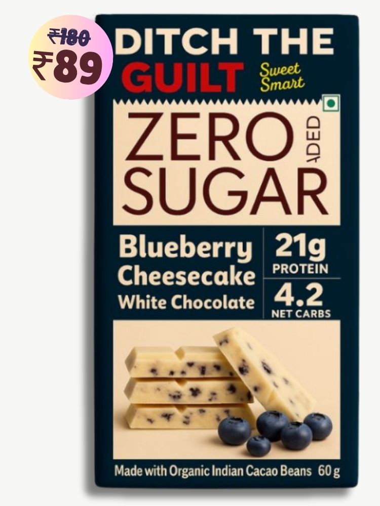 Blueberry Cheese Cake • 21g Protein • Sugar Free White Chocolate • 60g