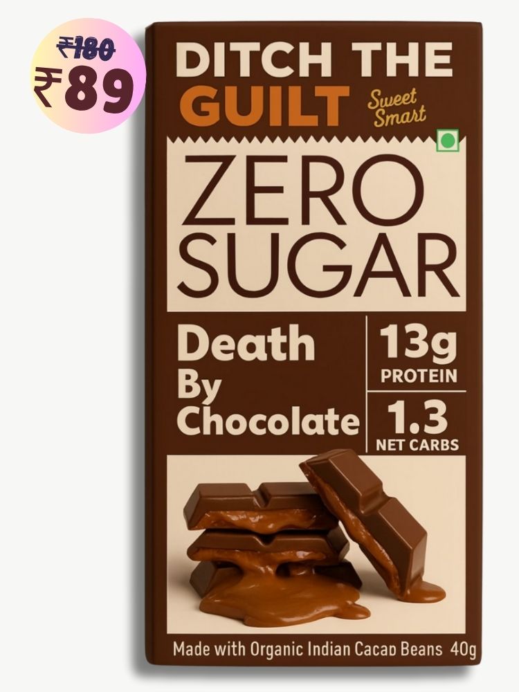 Death By Chocolate (choco chip) • 10g Protein • Zero Sugar • Made With Almond Flour • 60g