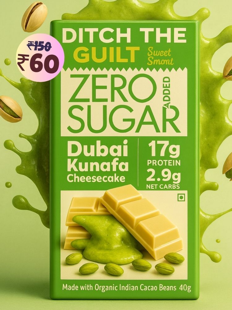 Dubai Kunafa Cheese Cake • 17g Protein • Sugar Free White Chocolate • 40g