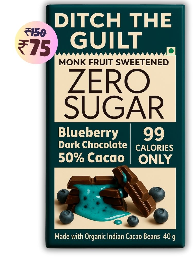 Blueberry • 99 Calories • Sugar Free Dark Chocolate • 40g