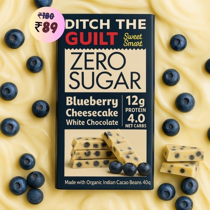 Blueberry Cheese Cake • 12g Protein • Sugar Free White Chocolate • 40g