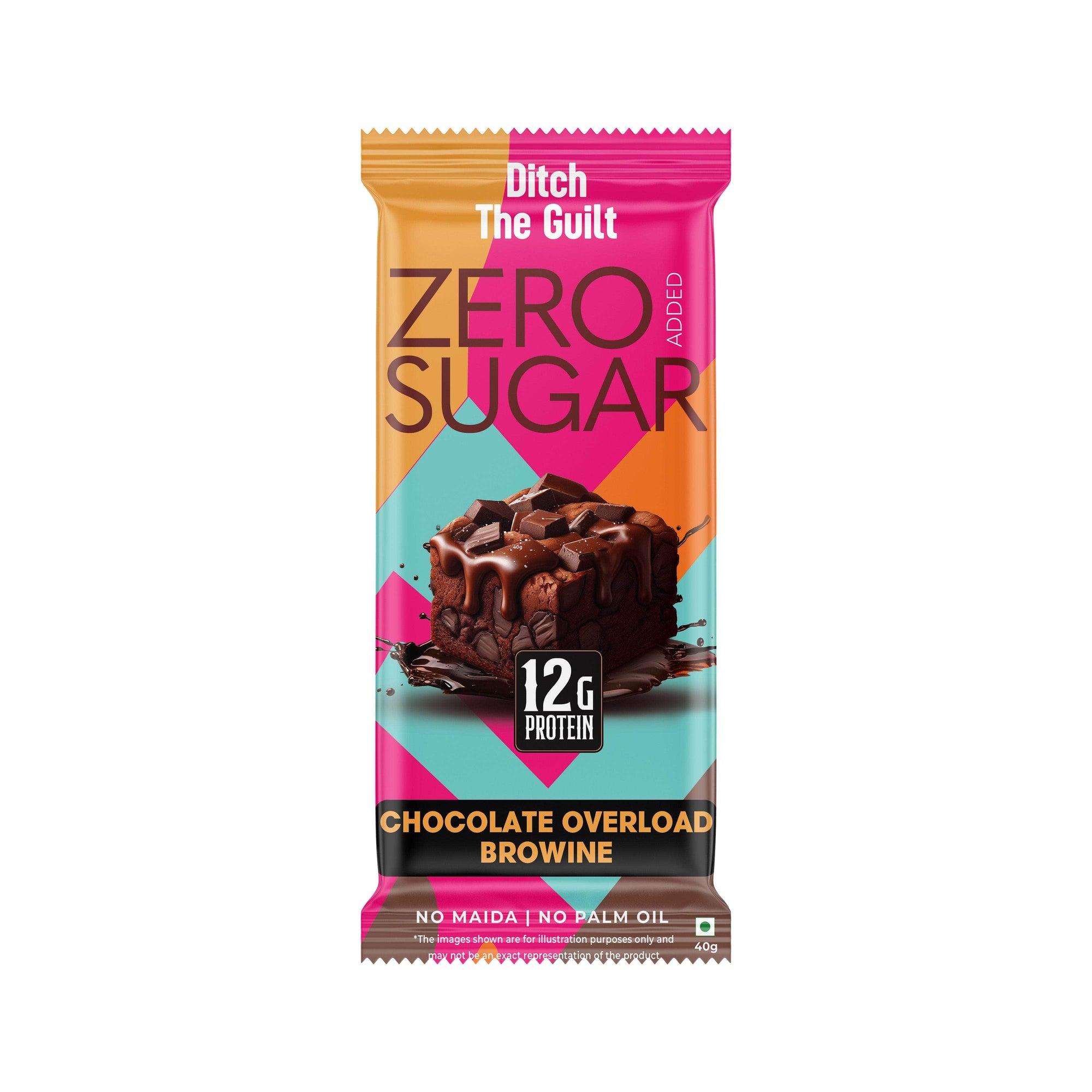 Chocolate Overload  Protein Brownie - Sugar Free & High Protein, Low Net Carbs - 40g