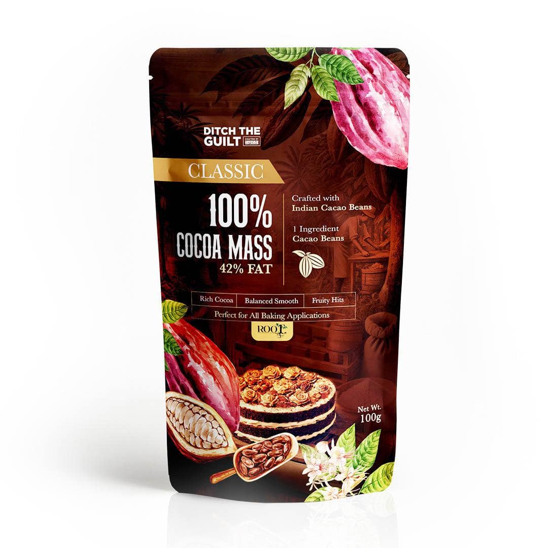 100% Cacao (Made with Indian Cacao Nibs) - Bake or Bite - Pure Chocolate - Not a Compound (Fake Chocolate) 100g