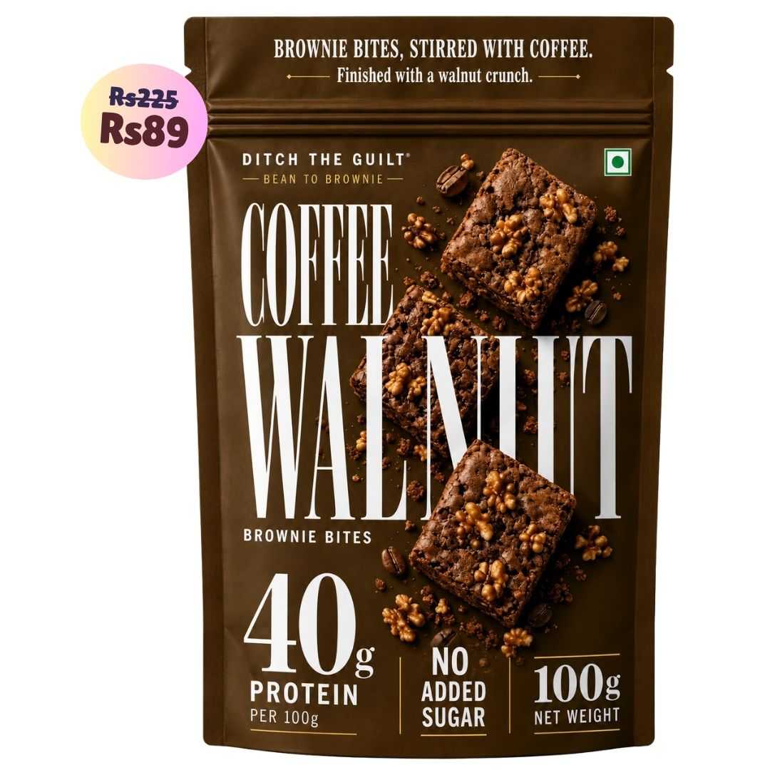 Coffee Walnut • 40g Protein • Sugar Free High Protein Brownie • 100g
