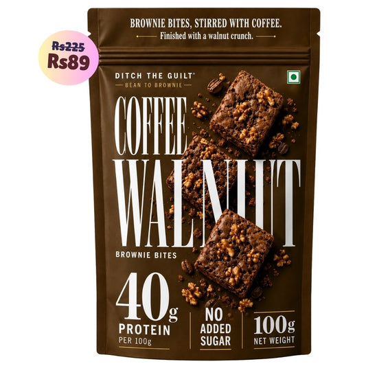 Coffee Walnut • 40g Protein • Sugar Free High Protein Brownie • 100g