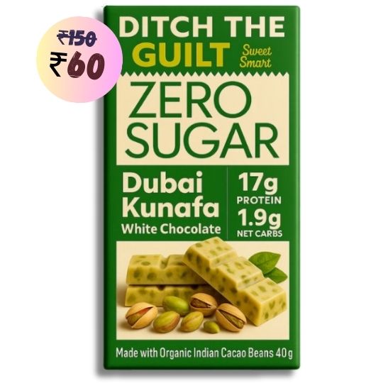 Kunafa Cheese Cake • 17g Protein • Sugar Free White Chocolate • 40g