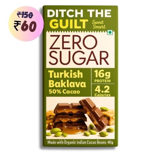 Turkish Baklava • 16g Protein • Sugar Free Dark Chocolate • 40g