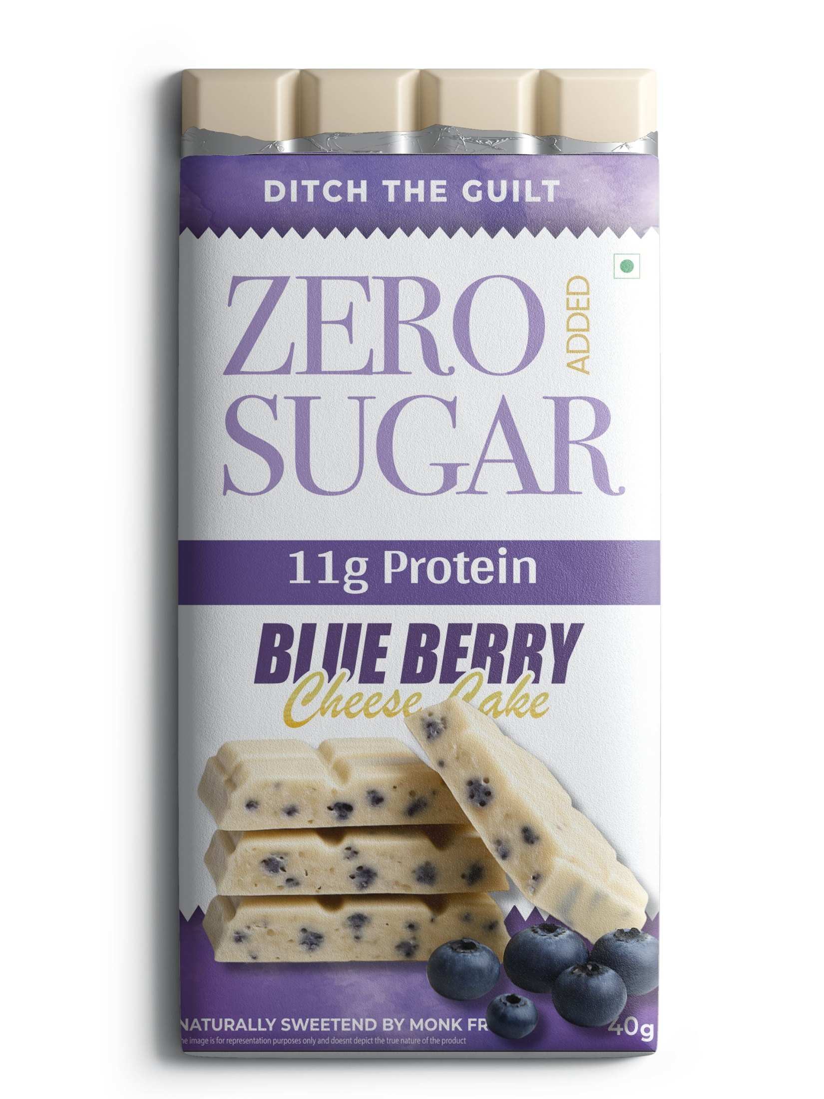 Blueberry Cheese Cake | Zero Sugar  | White Chocolate | High Protein  40g