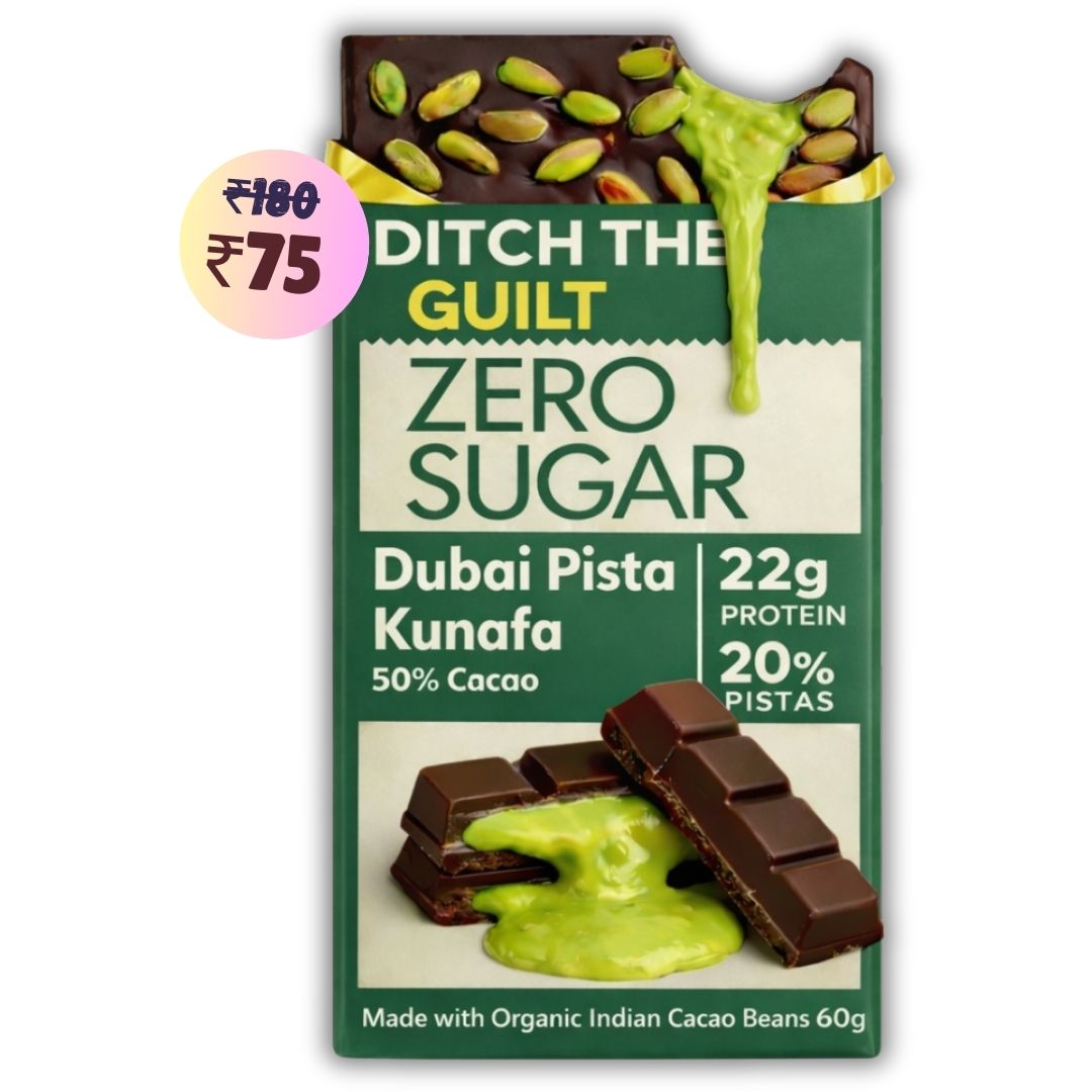 Dubai Pista Kunafa Dark Chocolate • 22g Protein • 20% Pista • Sugar Free & High Protein • 60g