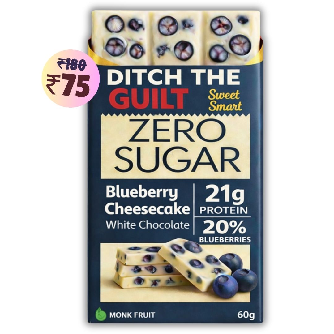 Blueberry White Chocolate • 21g Protein • Sugar Free & High Protein • 40g