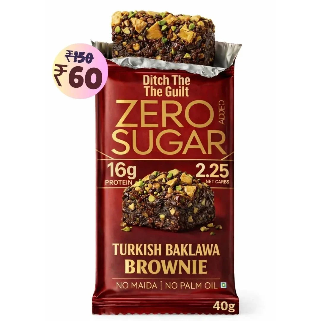 Turkish Baklava Protein Brownie• 16g Protein • Sugar Free High Protein Brownie • 40g - Ditch The Guilt