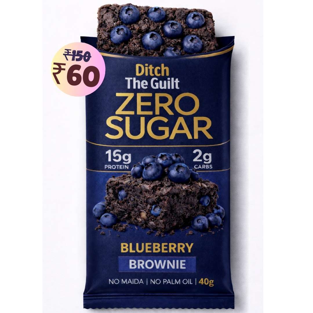 Blueberry Protein Brownie • 15g Protein • Sugar Free High Protein Brownies • 40g
