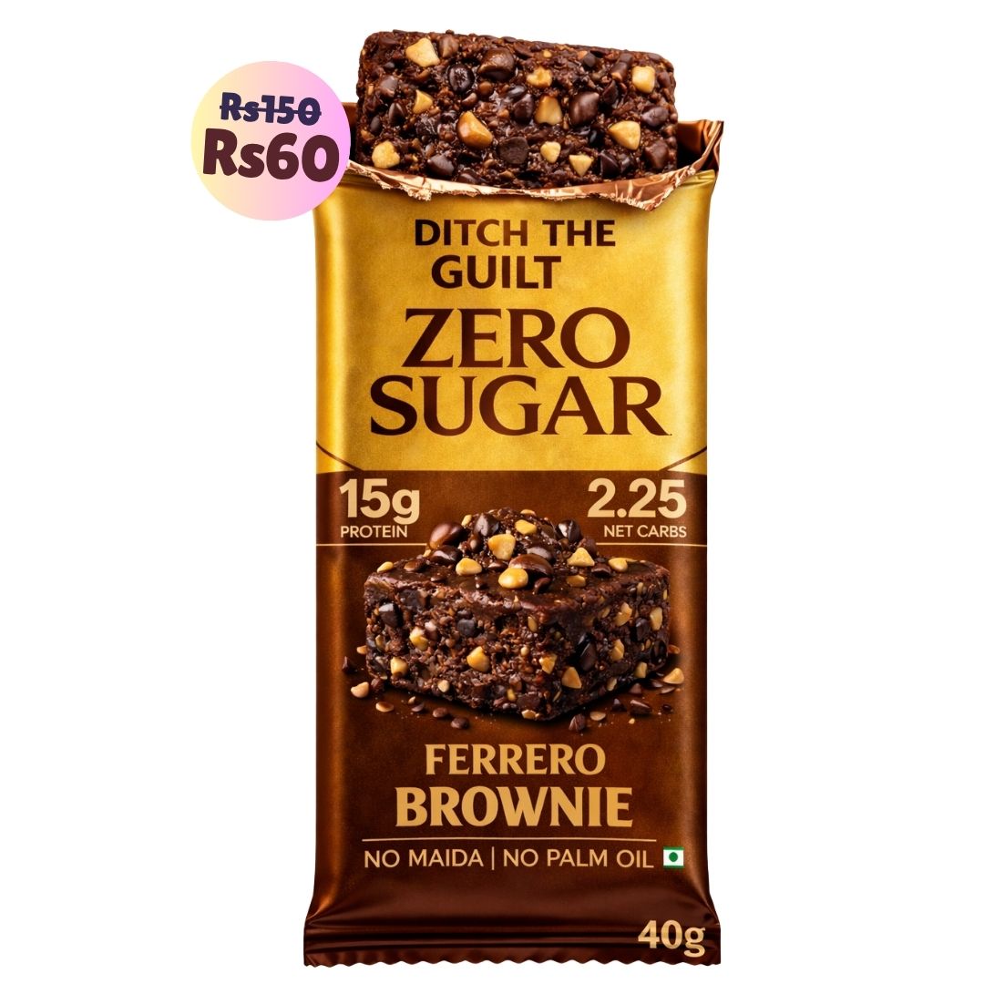 Ferrero Protein Brownie • 15g Protein • Sugar Free High Protein Brownies • 40g