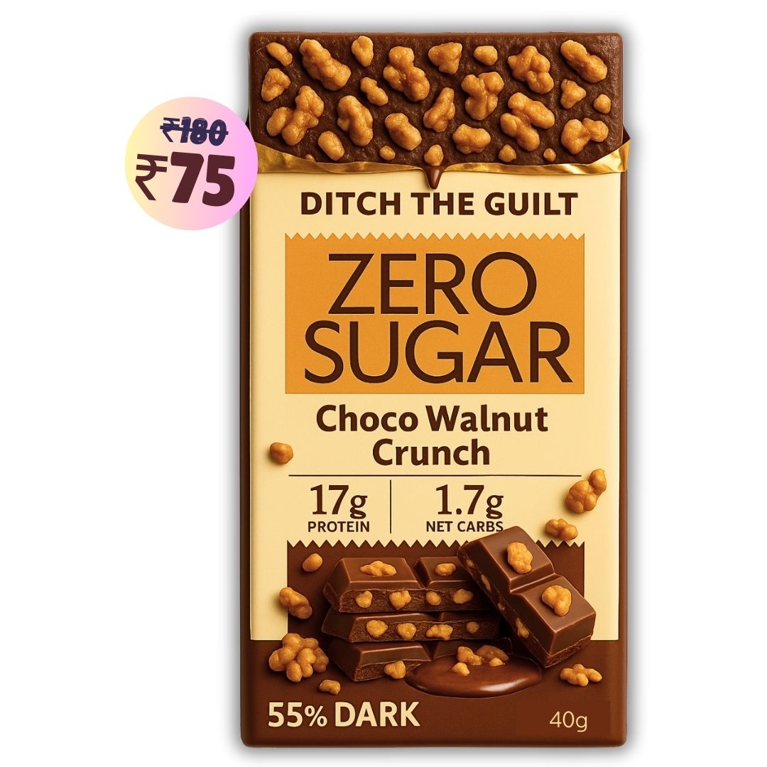 Walnut Crunch • 17g Protein •  Sugar Free Dark Chocolate • 40g bar
