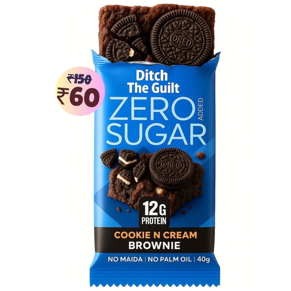 Oreo Crumble Cookie and Cream Protein Brownie • 12g Protein • Sugar Free & High Protein - 40g
