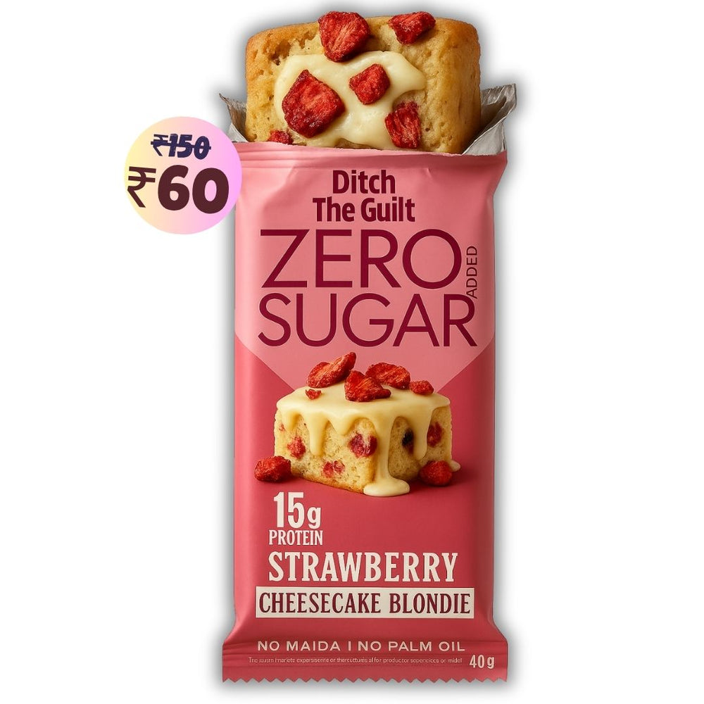 Strawberry Cheesecake Protein Brownie • 15g Protein • Sugar Free & High Protein • Low Net Carbs • 40g