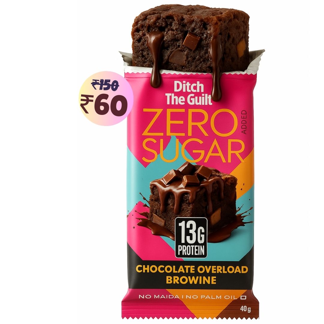 Chocolate Over Load Protein Brownie • 13g Protein • Sugar Free & High Protein • 40g