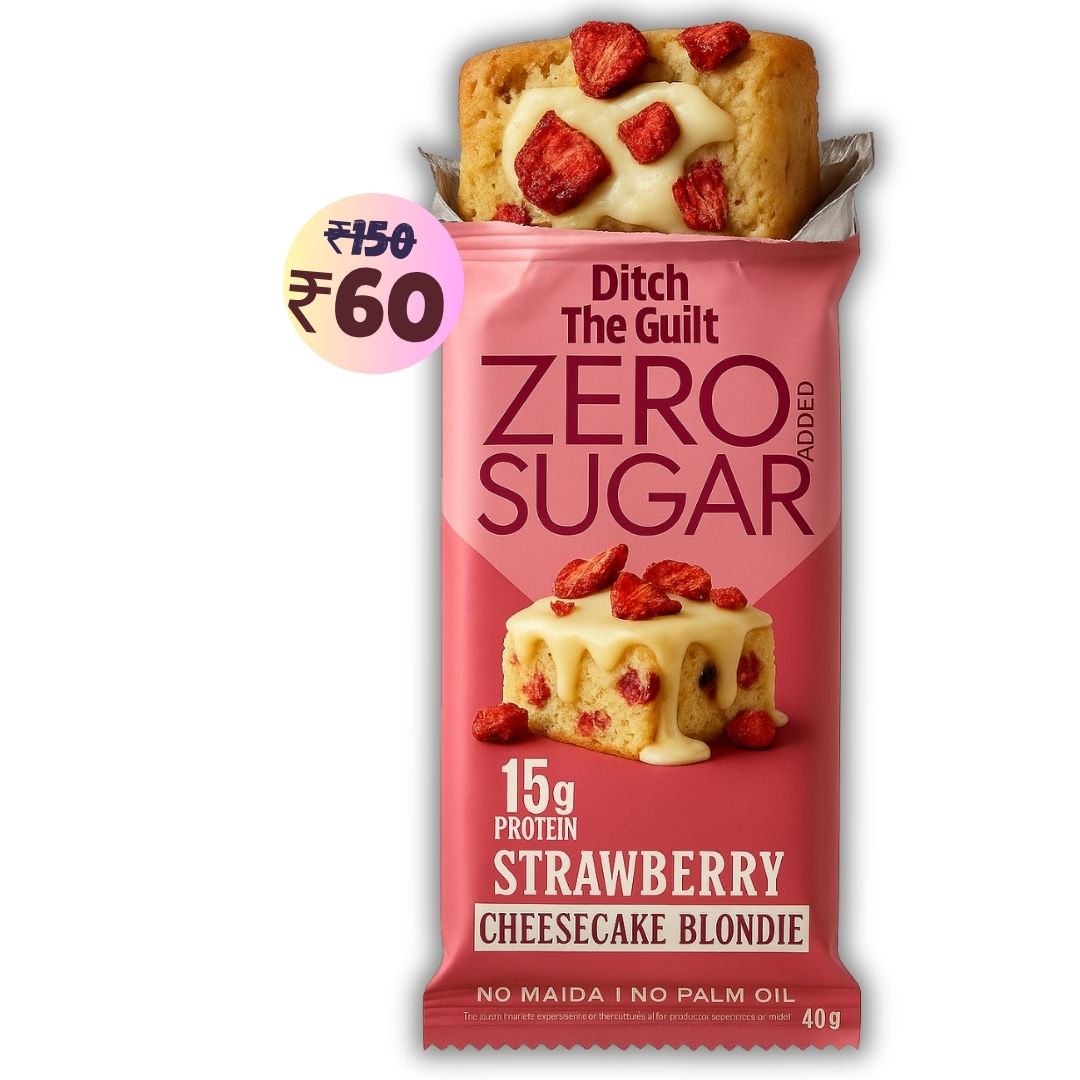 Strawberry Cheesecake Protein Brownie • 15g Protein • Sugar Free & High Protein • Low Net Carbs • 40g