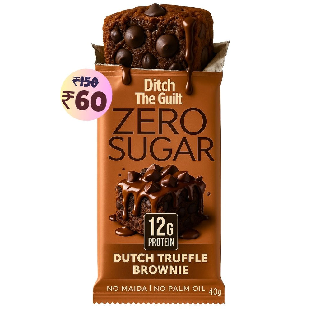 Dutch Truffle Chocolate Protein Brownie • 12g Protein • Sugar Free & High Protein • Low Net Carbs • 40g