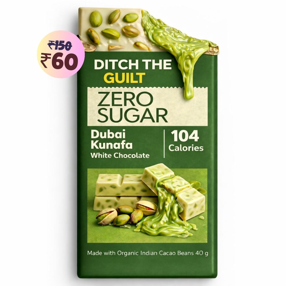 Dubai Kunafa Cheesecake White Chocolate • 104 Calories • Sugar Free & Low Cal • 40g