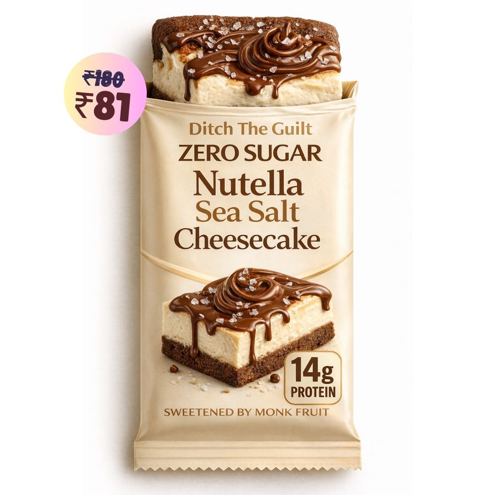 Nutella & Sea Salt Protein Brownie • 14g Protein • Sugar Free & High Protein • Low Net Carbs • 40g