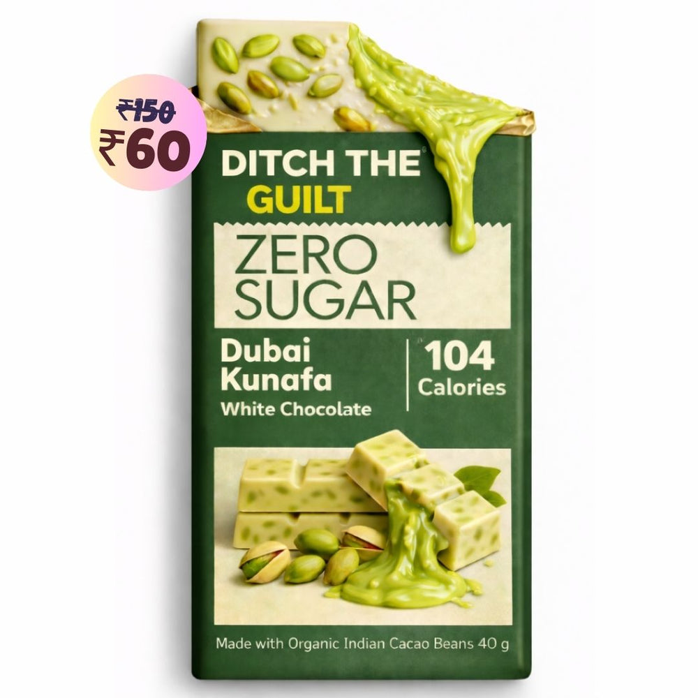 Dubai Kunafa Cheesecake White Chocolate • 104 Calories • Sugar Free & Low Cal • 40g