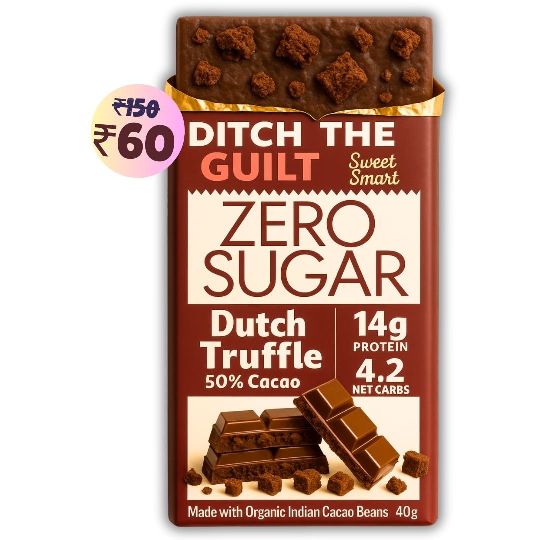 Dutch Truffle • 14g Protein • Sugar Free Dark Chocolate • 40g bar