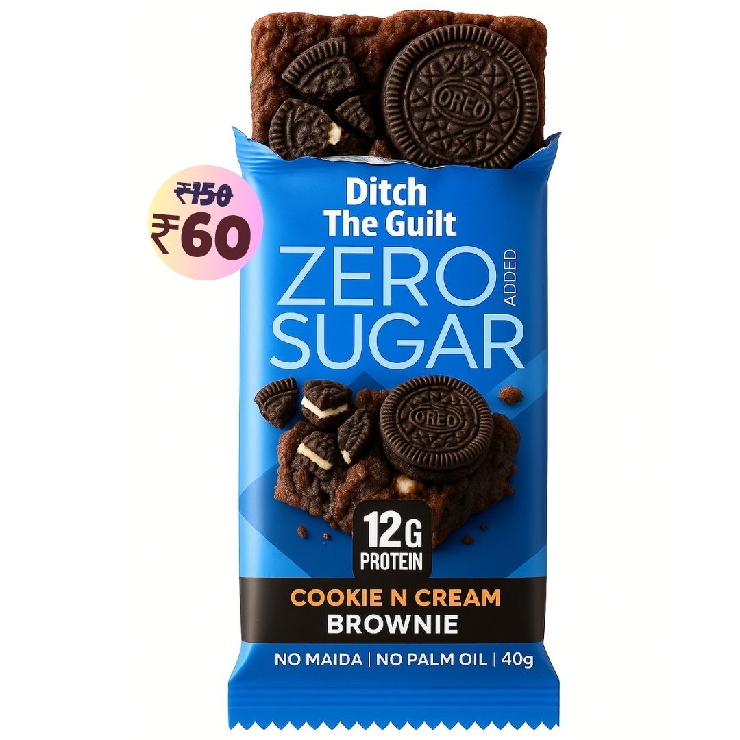 Oreo Crumble Cookie and Cream Protein Brownie • 12g Protein • Sugar Free & High Protein - 40g