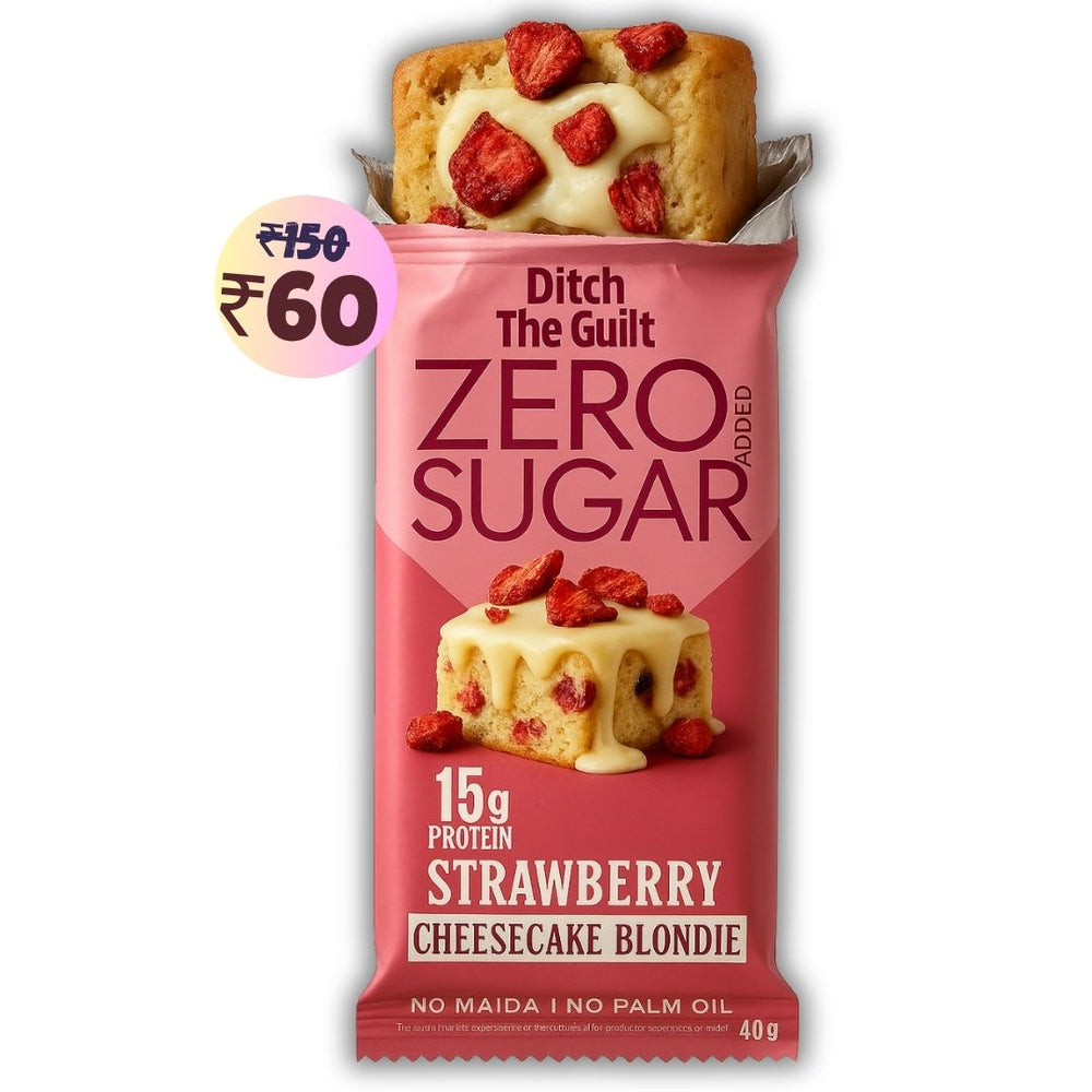 Strawberry Cheesecake Protein Brownie • 15g Protein • Sugar Free & High Protein • Low Net Carbs • 40g